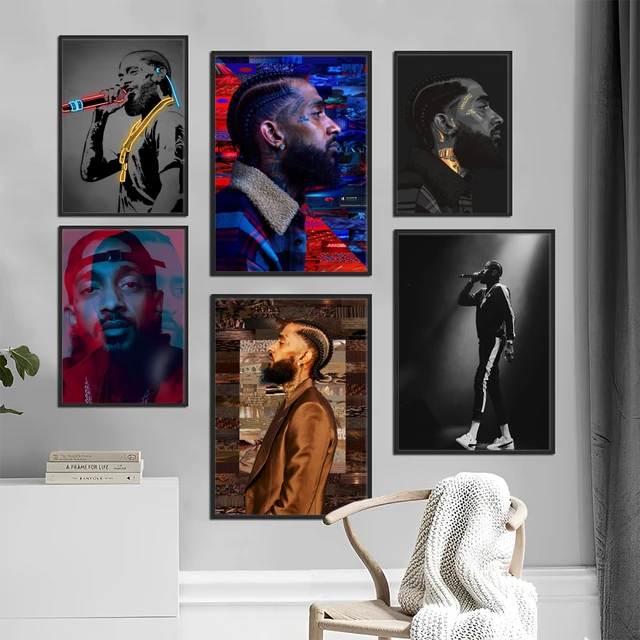 Nipsey Hussle American Rapper Poster Movie Sticky Posters Retro Kraft Paper  Sticker DIY Room Bar Cafe Art Wall Painting - AliExpress