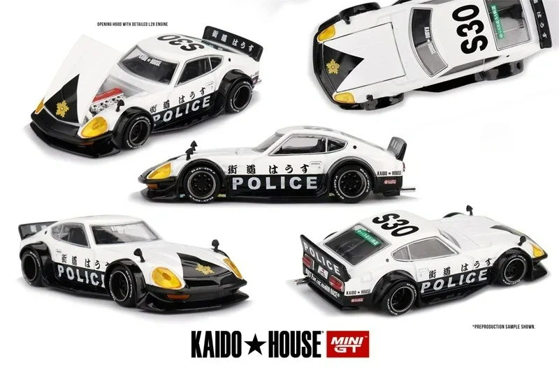 Kaido House x MINI GT 1:64 Fairlady Z Police / AE86 Trueno ADVAN / T1 PICKUP / M3 Touring Die-Cast Car Model Collection
