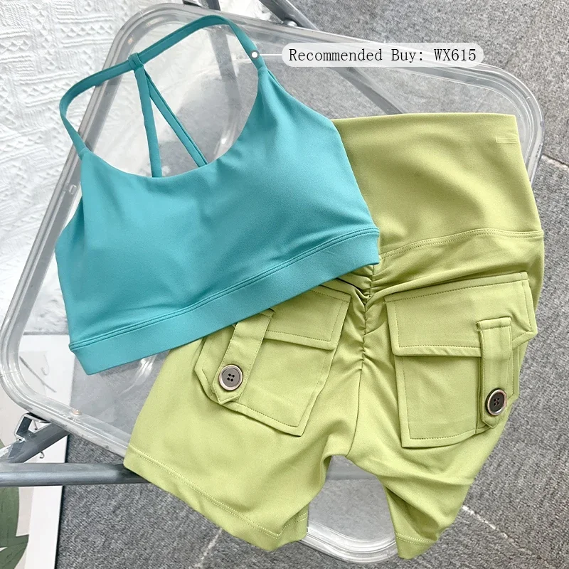 Pantaloncini da yoga da donna Pantaloncini da allenamento a vita alta Fitness Yoga Lift Butt Fitness Ladies Yoga Gym Running Pantaloni corti Abbigliamento sportivo