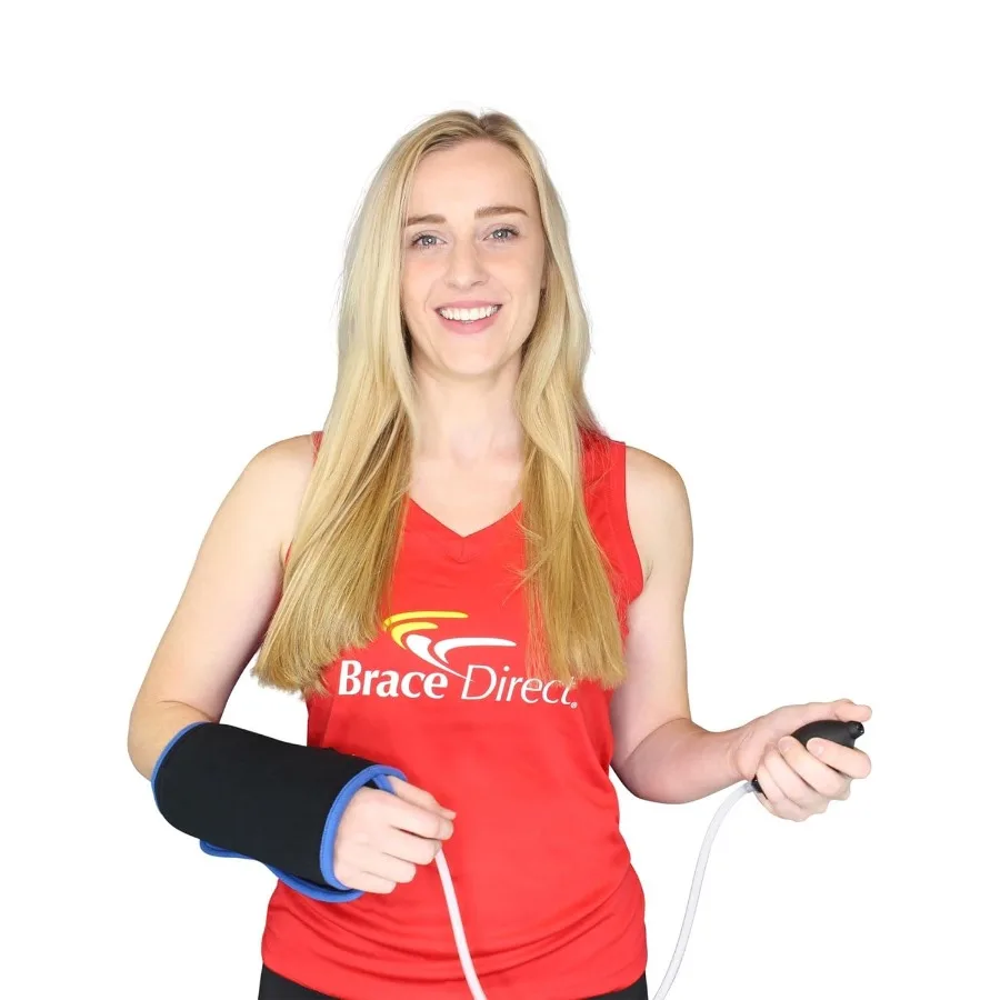 

Brace Direct Cryotherapy Reusable Wrist Wrap with Adjustable Compression Air Pump and Ice Pack for Wrist Rehabilitation Pain Re