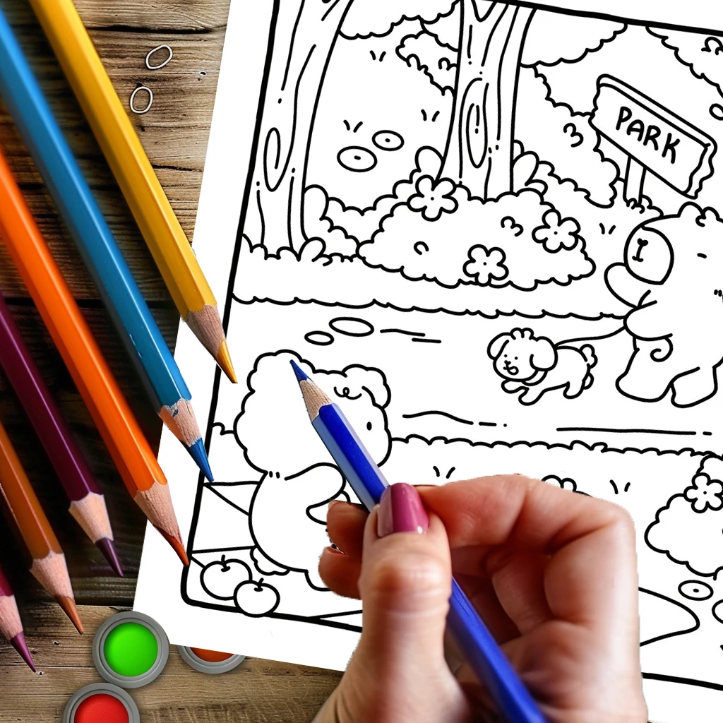 28 صفحة كتاب تلوين الربيع للبالغين | كتاب التلوين، لوازم الرسم لعيد الميلاد وعيد الشكر #6