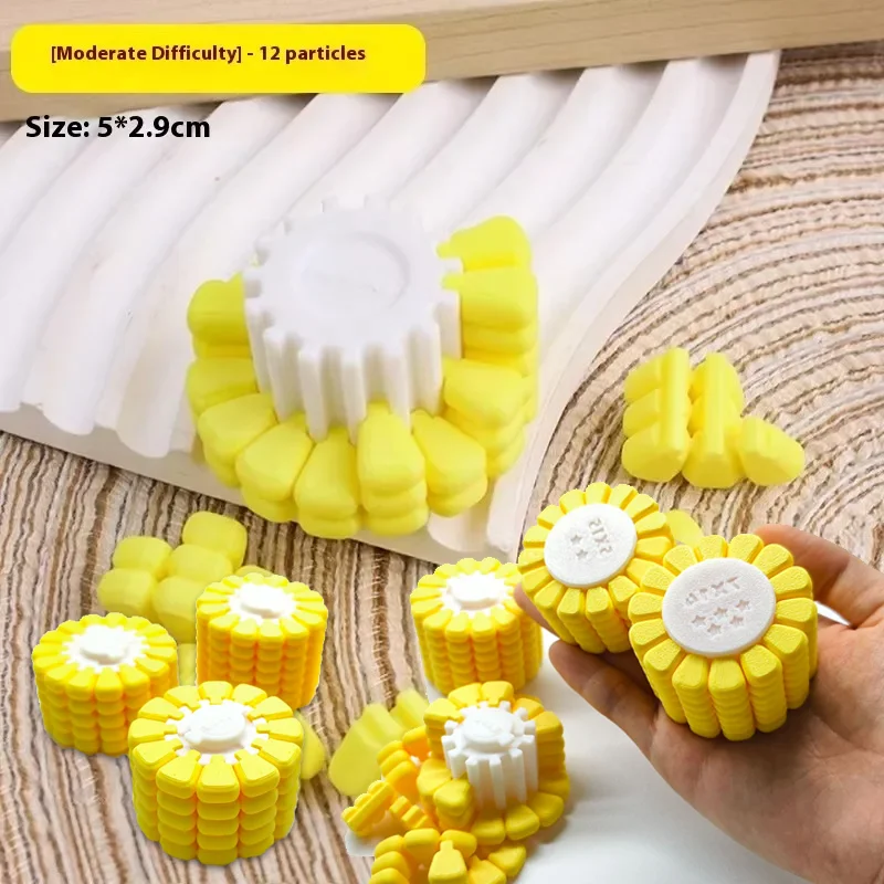 3D-Gedruckter Mais-Zauberwürfel, Tetris-Puzzle zur Stresslinderung & Gehirnentwicklung – Detail 2
