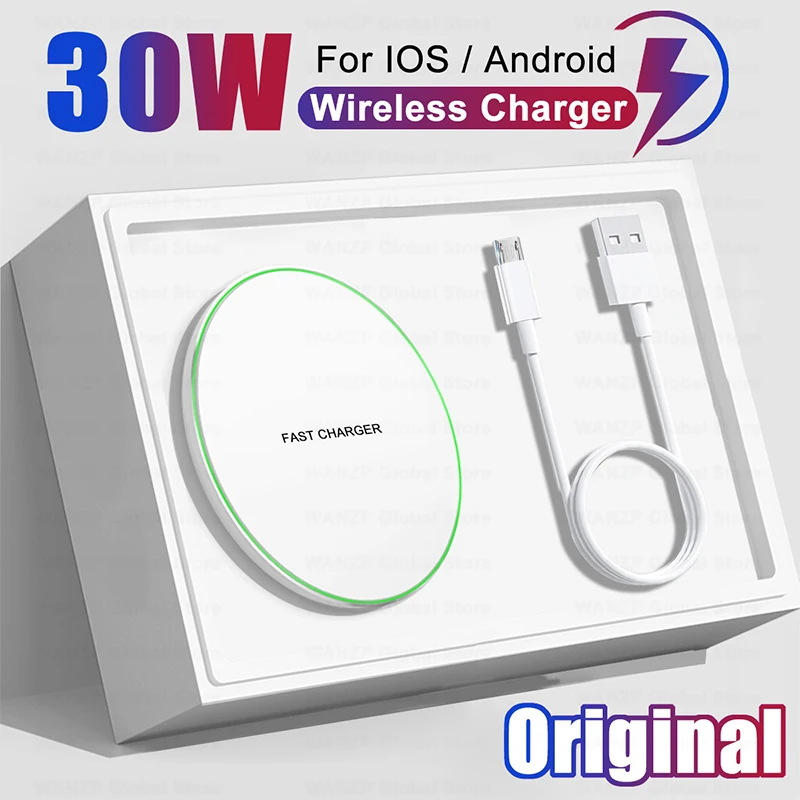 30W Original Magnetic Wireless Charger For Samsung S23 S22 S21 Ultra Plus Apple iPhone 13 12 11 14 Pro Max Xiaomi Mi 13 12 Pro