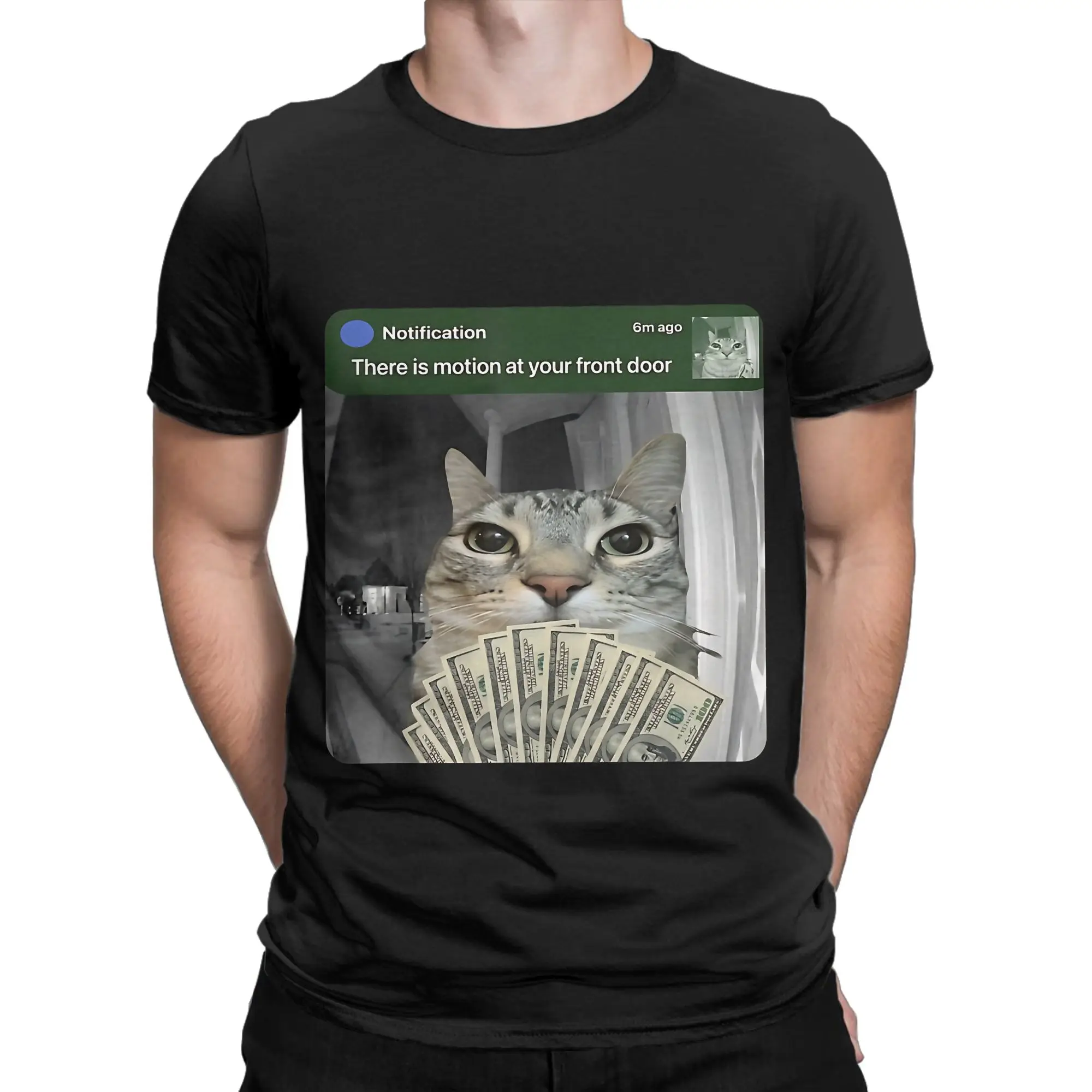 Men Women Ring Cat with Motion Meme   Shirt 100% Cotton New Arrival Tee Shirts  Top Clothing