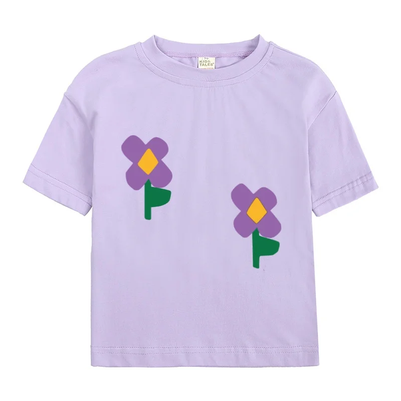2025 New Baby T-shirts Short Sleeve Casual Toddler Kids T Shirt Printed Cotton Top Tees Cartoon Baby Girls Tops Boys Clothing