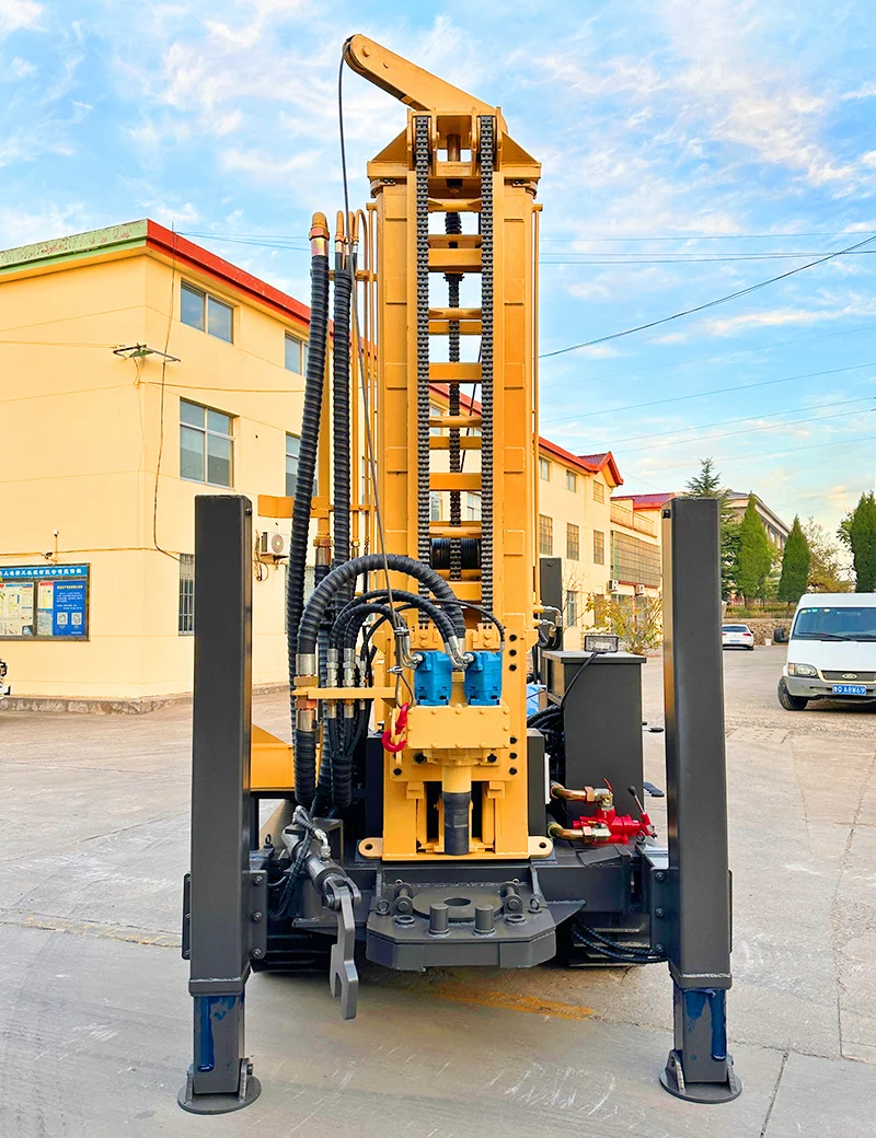 맞춤형 100m 200m 크롤러/휠 장착형 수중 시추기, 공기 압축기가 장착된 수중 시추 장비