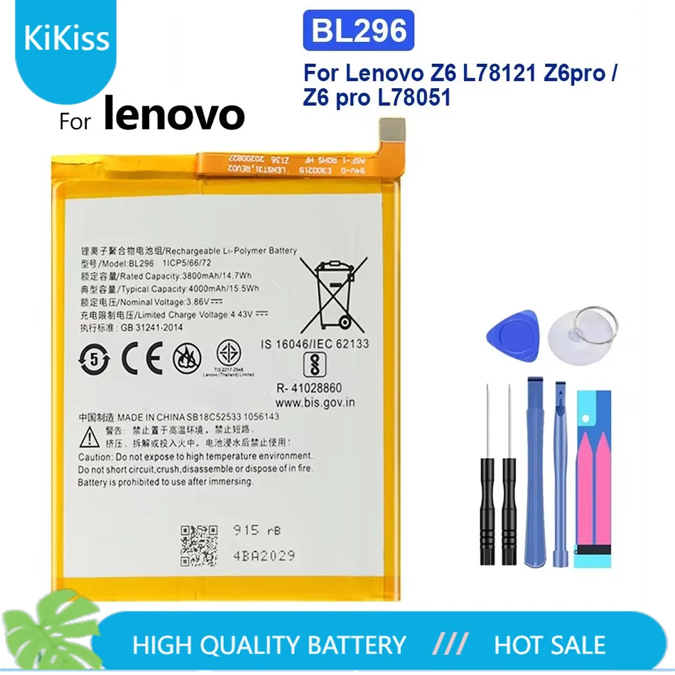 Mobile phone battery bl296 bl297 for Lenovo Z6 l78121 Z6 pro z6pro l78051 K5 pro k5pro l38041 Lite z6lite