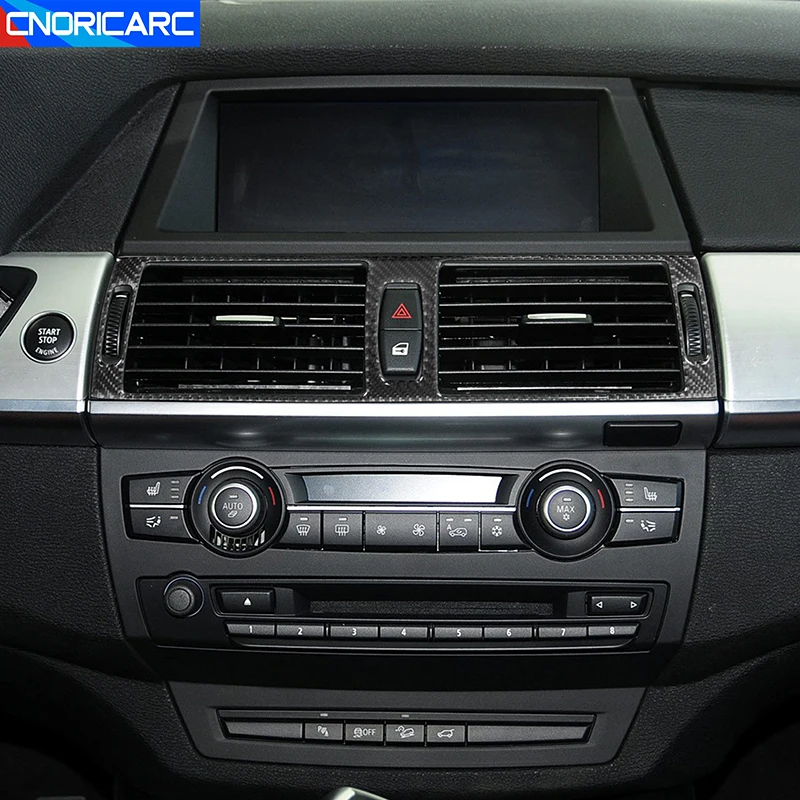 

Carbon Fiber Sticker Car Console Air Condition Vent Outlet Panel Frame Trim For BMW X5 E70 X6 E71 2009-2013 Interior Accessories
