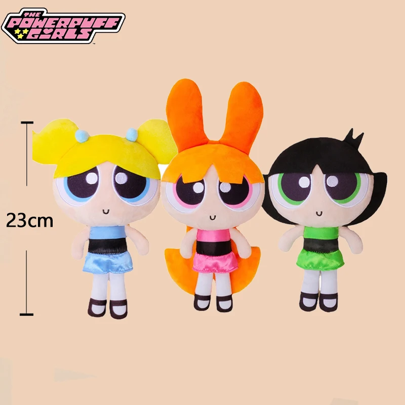 Original Die Powerpuff Girls Cartoon Plüschpuppe Buttercup Bubbles Blossom Niedliches Kawaii Flauschiges Stofftier 23 cm/35 cm – Detail 3