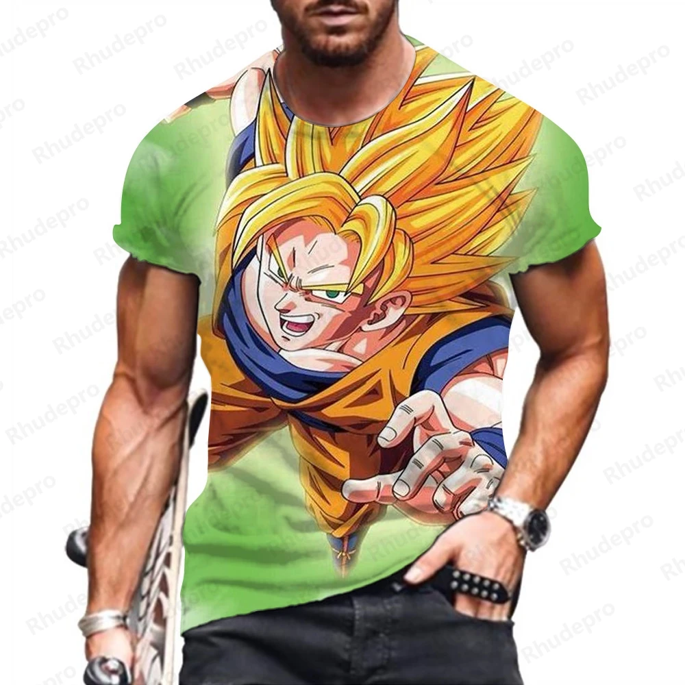 

2024 Tops Dragon Ball Z Men Clothing Shirt Men's T-shirt Children's Y2k Goku Vegeta Shirts Essentials Anime New Hip Hop Fashion