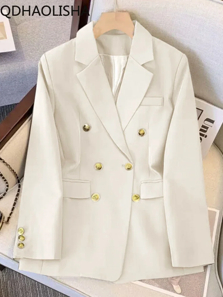 Jackets Blazer Woman Spring Autumn New in Solid Color Long Sleeve Tailored Collar Slim Fit Fashionable Loose Suit Slimming Top