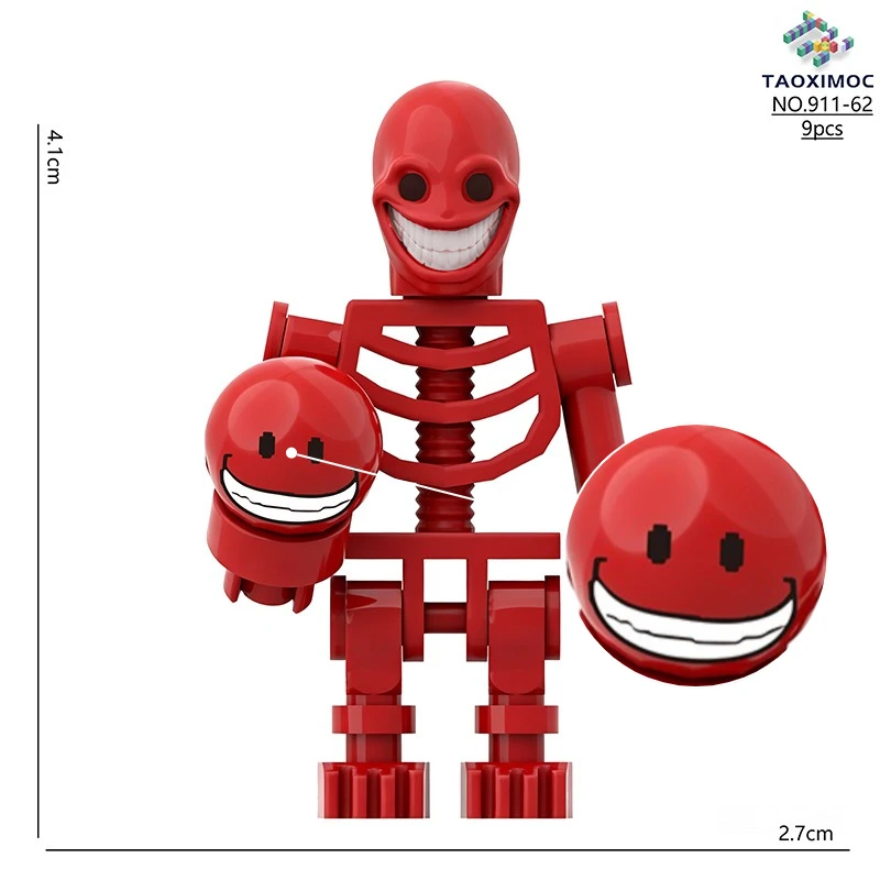 Buntes Artikuliertes Skelett MOC Bausteine Horror-Spiel Kreative Realistische Mini-Plastikfiguren Modell Spielzeug Sammlerstück Geschenk für Fans – Detail 3