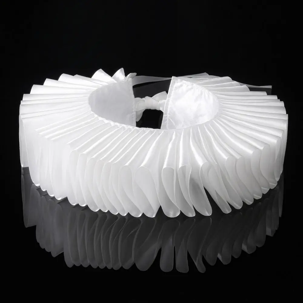 Detachable Shakespeare Neck Ruffled Collar Elegant Opera Renaissance False Collar Vintage White Retro Ruff Collar Cosplay