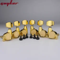 GUYKER Gold Guitar Front Locking Tuners Machine Heads 3R3L Gear ratio 1:21 for LP SG Electric Guitars