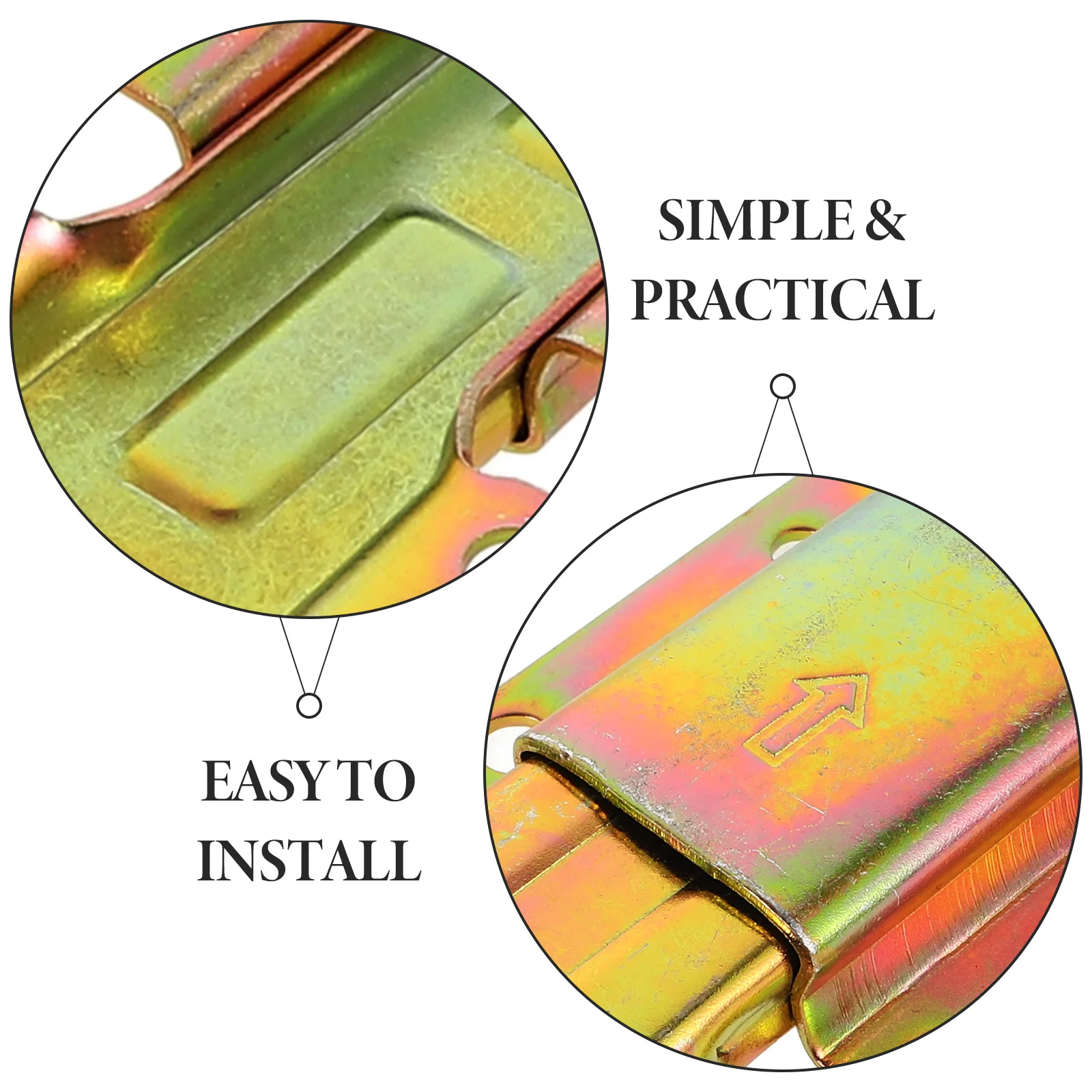 

4Pcs Stylish Gold Sofa Connectors Robust Furniture Fastening Hardware Easy Glide Sliders for Secure Sofa Bed Frame Joint Support