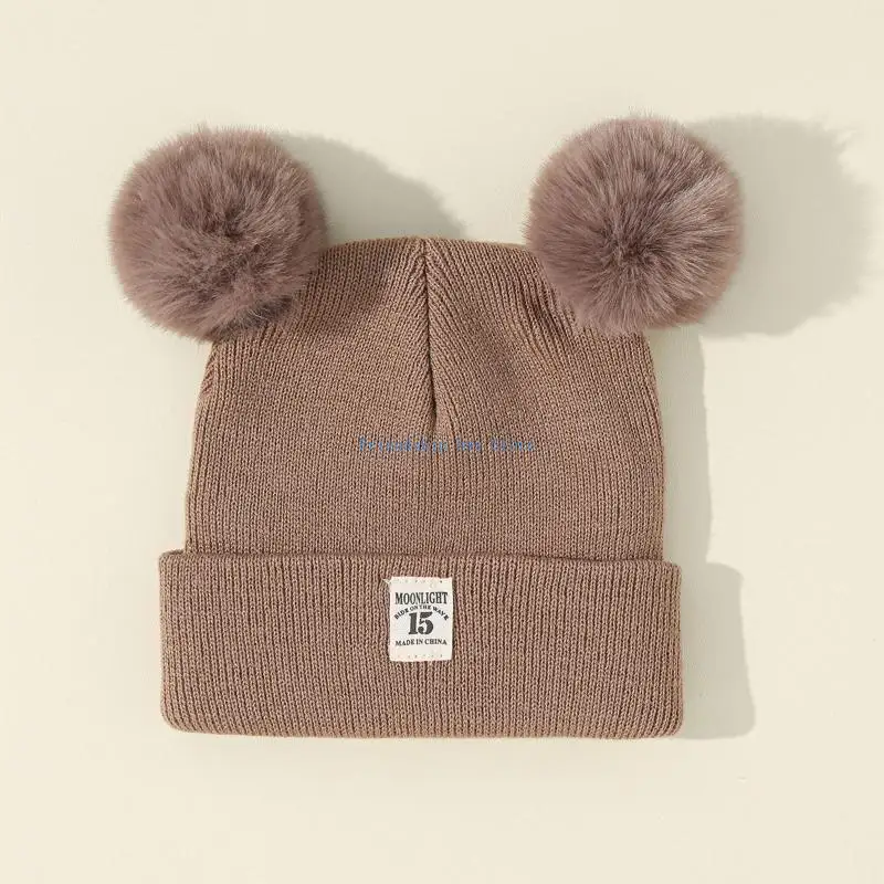 F1CB gorros tejidos suaves y cálidos para bebé, gorros bonitos para bebé, gorros invierno para niño pequeño