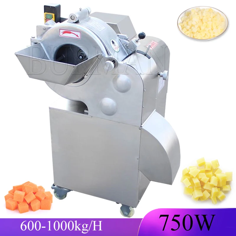 Commercial Fruit Vegetable Cube Cutting Machine  Carrot Onion Kiwi Fruit Apple Mango   Dicer Machine