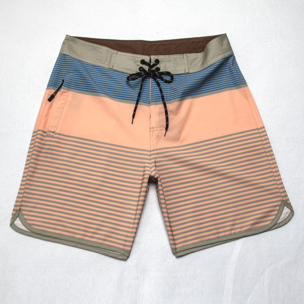 

Striped Men's Boardshorts Beach Surf Swimwear High Stretch Quick-dry Waterproof Homme Beach Trunks Bermuda Man Shorts