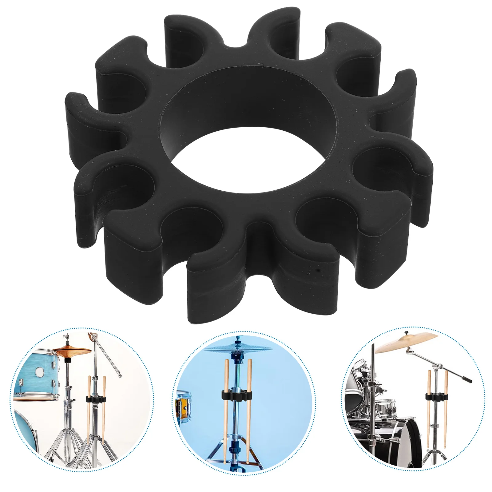 

Silicone Drumstick Holder 3.8Cm Compact Durable Wear-Resistant Elastic Stable Performance Easy Storage Tidy Drum Rack Portable