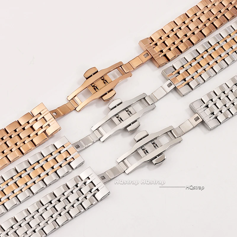 Curved End Watch Strap 14 16 18 19 20 21 22mm Bracelet Stainless Steel Band Metal Wristband Universal Watch Belt Accessories image 4