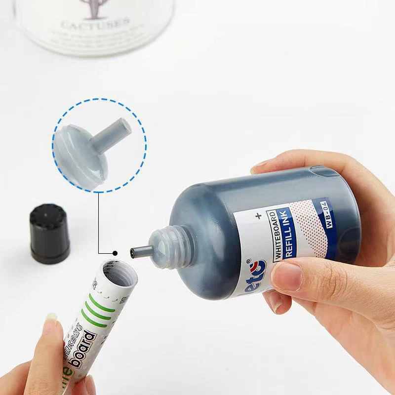 1 Box 100ml Whiteboard Marker Ink Refill Fluids Red Blue Black Green Colors Compatible with All Erasable Whiteboard Markers