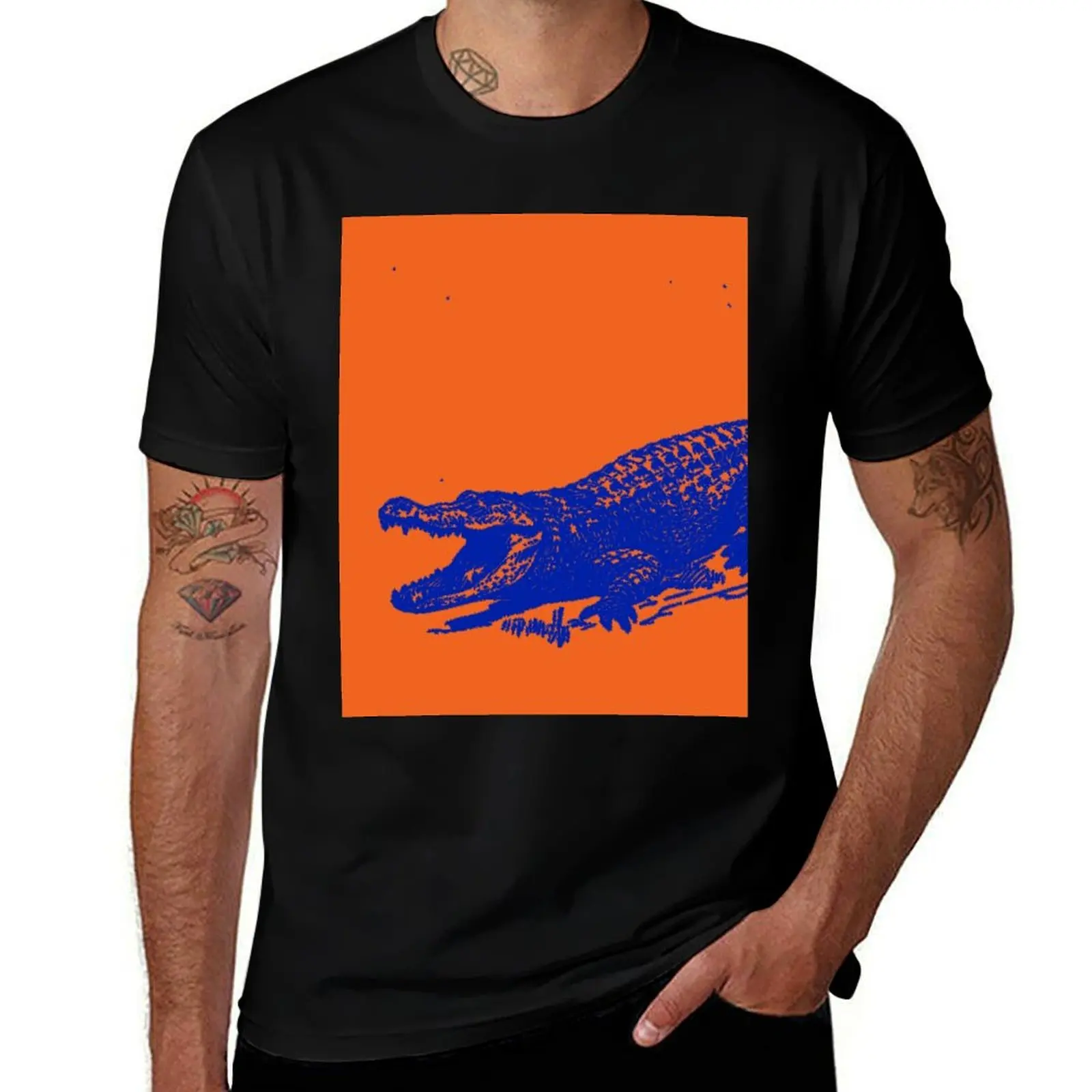 

Swamp Chomp Gameday Dress - Blue Gator T-Shirt Luxury man blacks luxury designer t shirts for men graphic