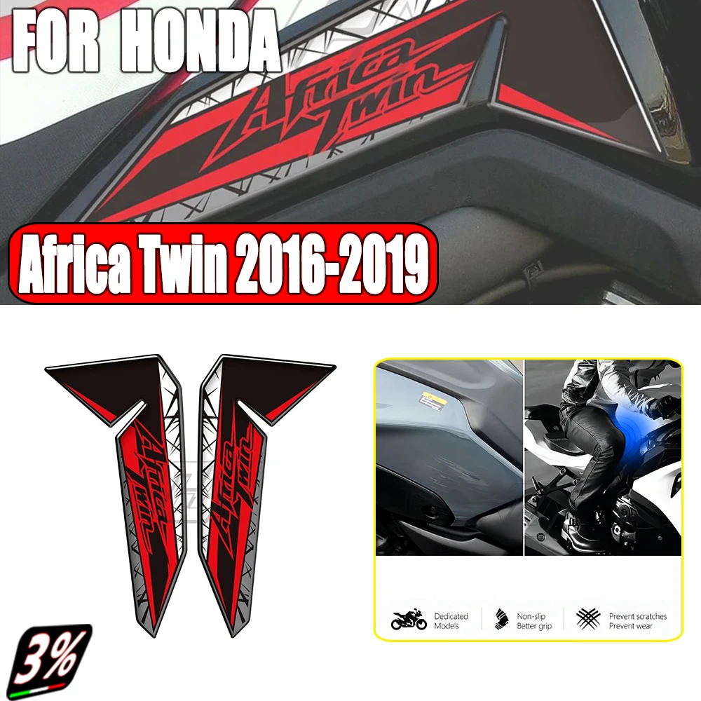 

Для Honda Africa Twin 2016-2019 3D резиновая подкладка для бокового резервуара мотоцикла