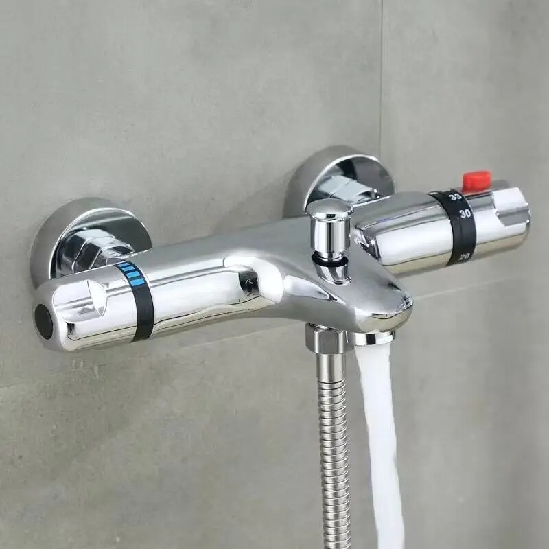 Bathtub Faucet Bathroom Mixing Valve Hot And Cold Mixer Thermostatic Tap Bathroom Tool Thermostatic Shower Faucet