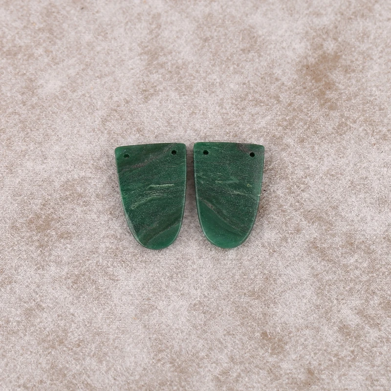 اليشم الأفريقي الحجر الطبيعي القرط حبة 27x17x4 مللي متر 5.9 جرام شبه الكريمة مجوهرات الأزياء المرأة القرط الإكسسوار