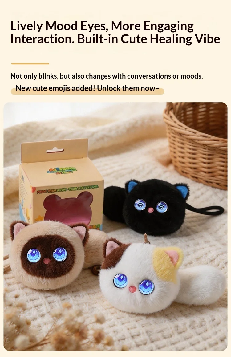 Interactive AI cat toy in the Siamese cat option
