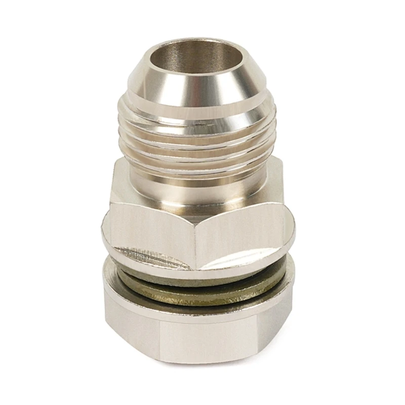 

094D Car Modified Steel AN10 to M18x1.5mm Turbos Oil Return Drain Plug Adapter Bung Fitting On Oil Pan / Sump