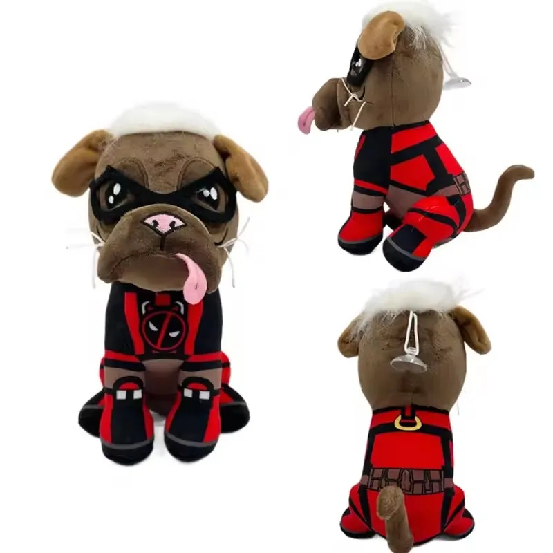 Peluche de Deadpool, Juguete de Peluche de la Película, Almohada de Peluche con Diseño de Perro, Decoración para Habitación, Halloween, Navidad, Niños