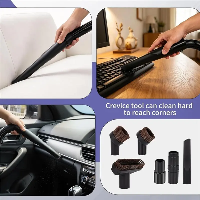 A005-Replacement Horse Hair Brush Accessories Kit 1 1/4 Inch(32Mm), For Most Household Vacuum Cleaner Attachments