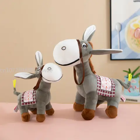 MINISO cartoon cute animal doll plush toys to the market donkey