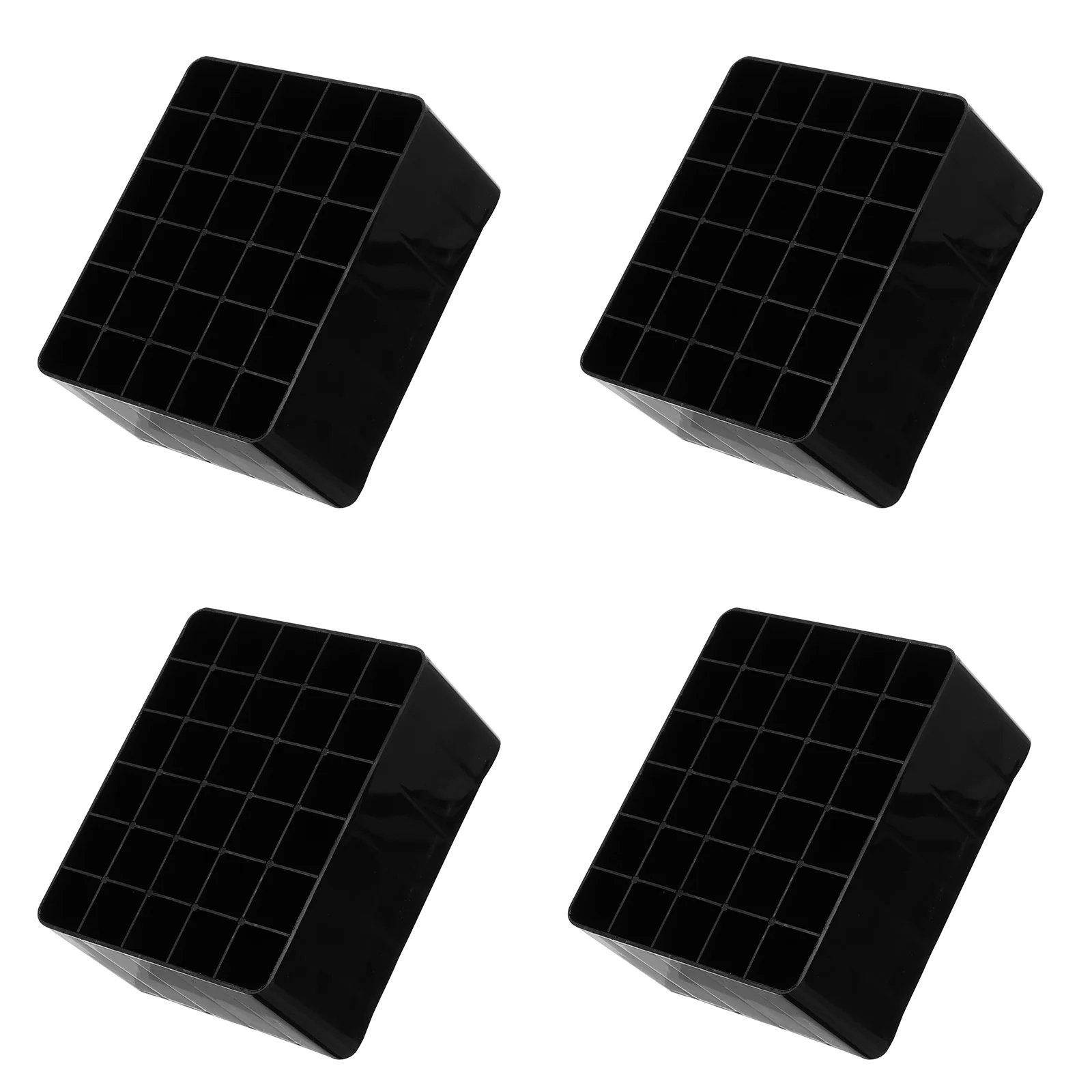 

4Pcs Desktop Pen Holder Plastic Mark Pen Organizer 30 Slots Sturdy Stationery Storage Box Pencil Container Stationery Organizer