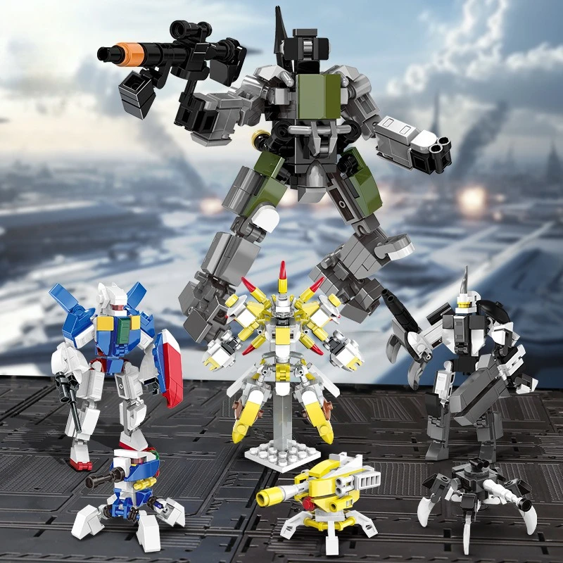 

MOC Small Particles Assembly Puzzle Building Block Toy with Jointed Warrior Model Set – Interactive Children's Festival Gift