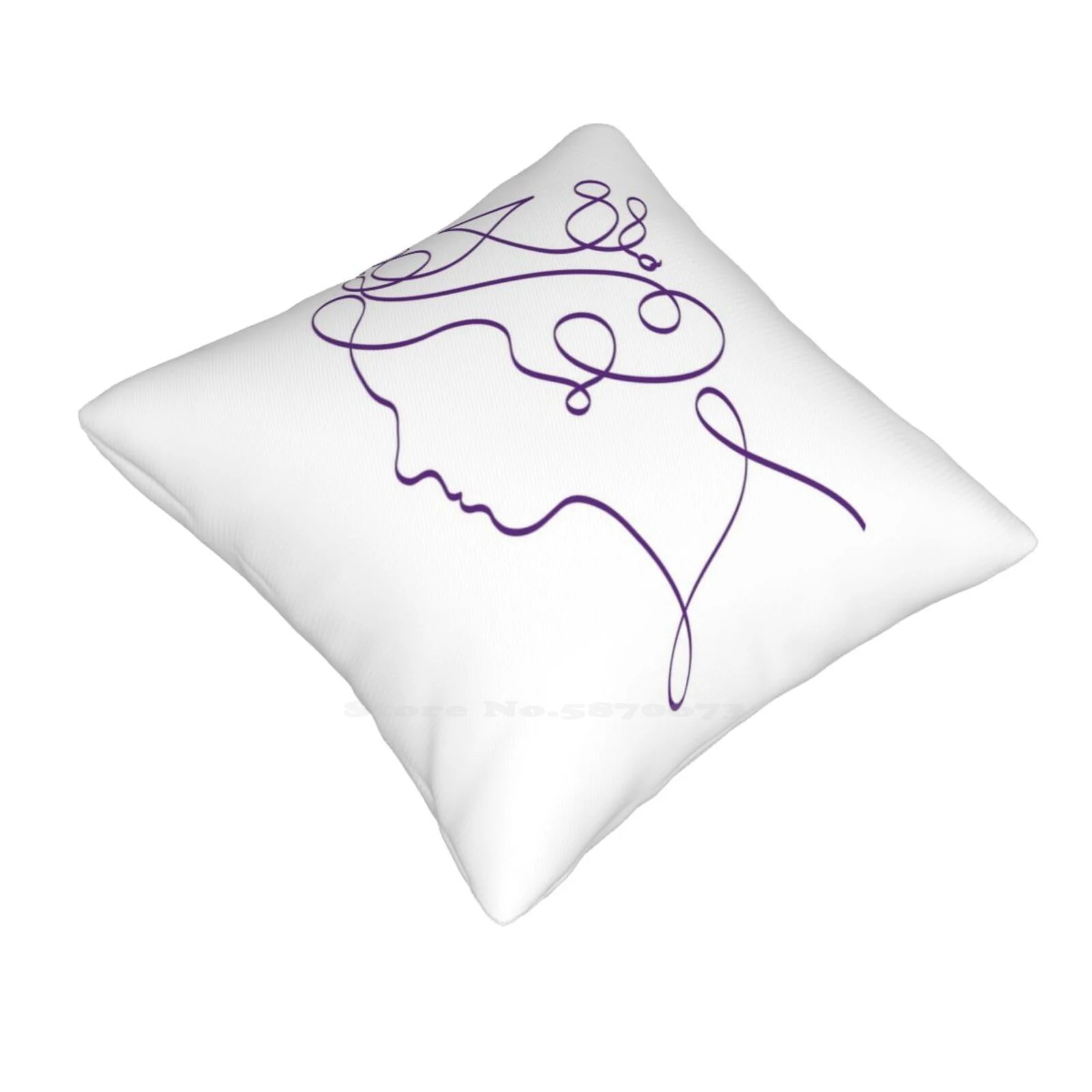 Queen Elizabeth Ii Minimal Line Drawing In Purple Pillows Case Bedroom Home Decoration Queen Elizabeth Ii Crown Royal Jubilee