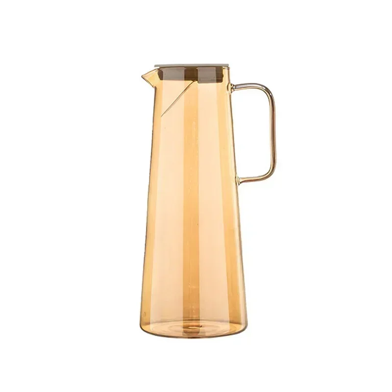 Nordic Flower Tea Juice Kettle， Thickened glass Color teapot Can be heated Household daily necessities 1350-1800ml