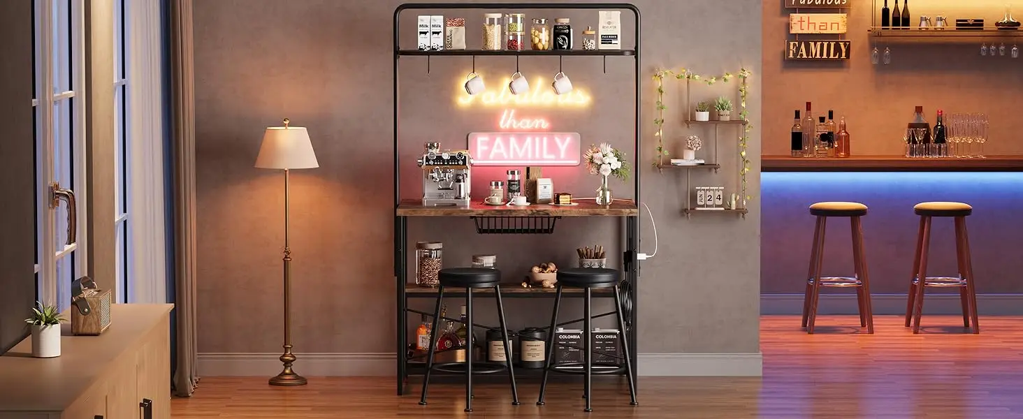 kitchen island with stools