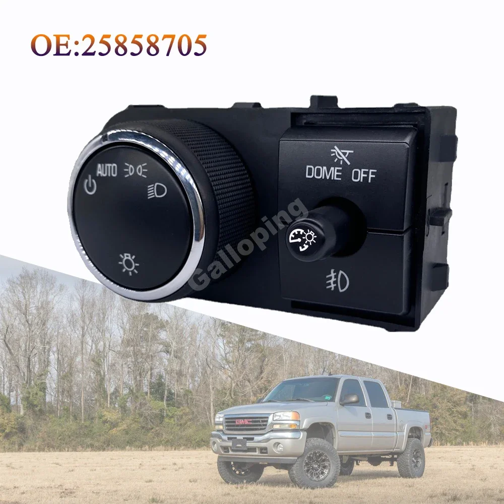 

Car Auto Headlight Fog Dimmer Switch Control for 2007-2013 Chevrolet Chevy Silverado Tahoe GMC Sierra Pickup Truck SUV 25858705