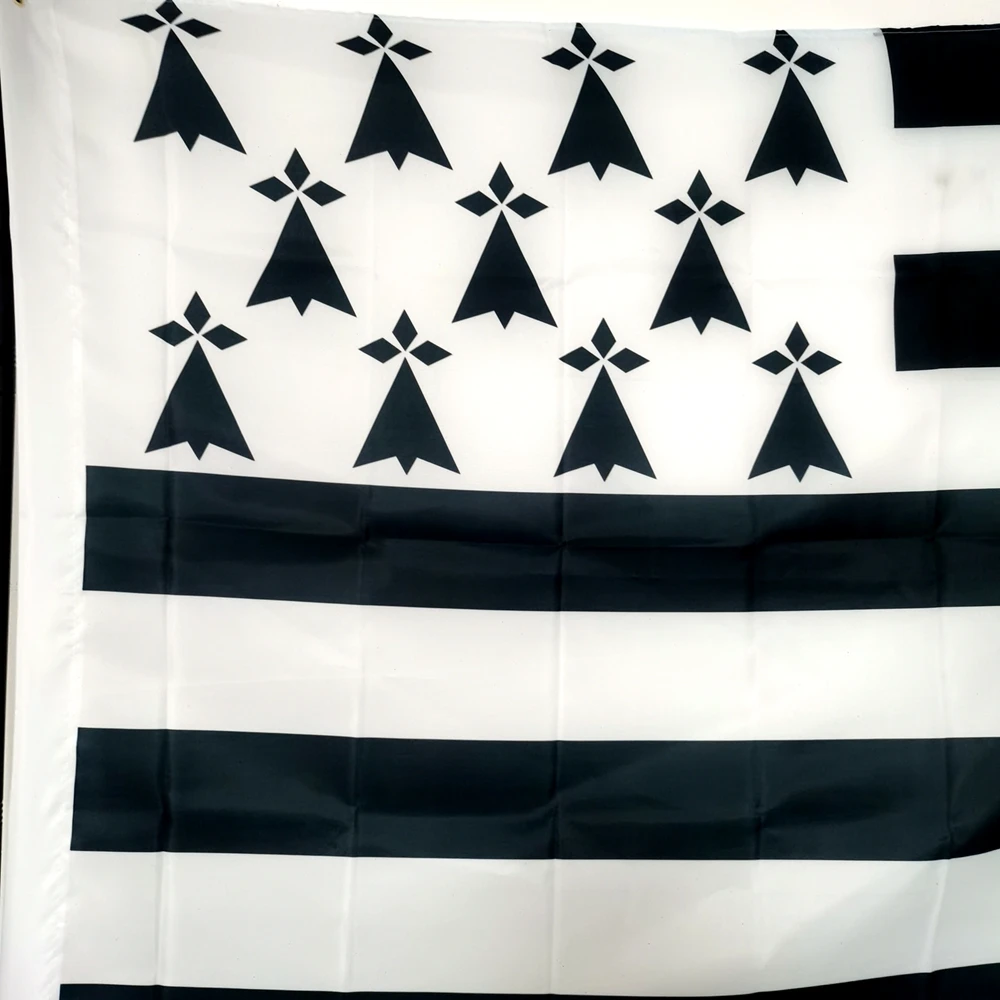 BRITTANY FLAG Bretagne Breton France French Region Regional Flag Banner Polyester Printed Decoration 90X150cm