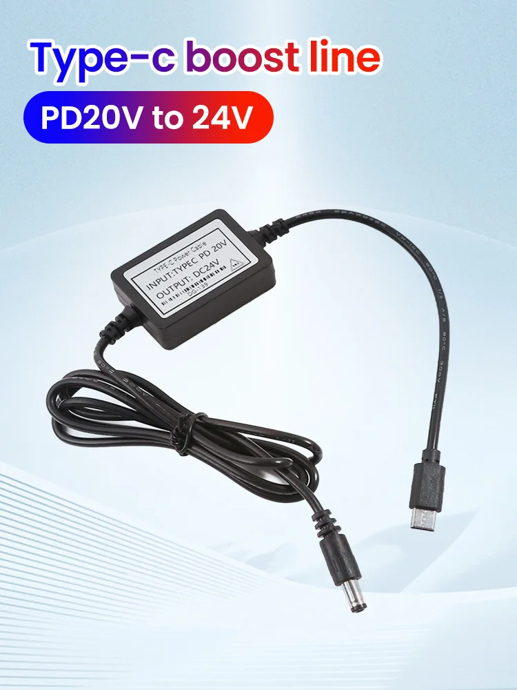 DC Zu Typ C Boost Kabel PD20V Zu 24V USB C Boost Linie Konverter Einstellbare Spannung PD Schnelle Lade für Wifi Router Fan Drucker