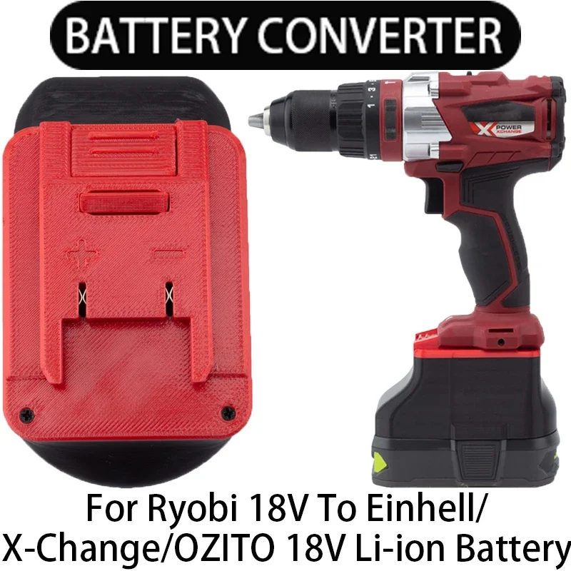 Battery Adapter/Converter for Einhell/X-Change/OZITO 18V LI-Ion Tool To for Ryobi ONE+ 18V Li-Ion Battery Adapter