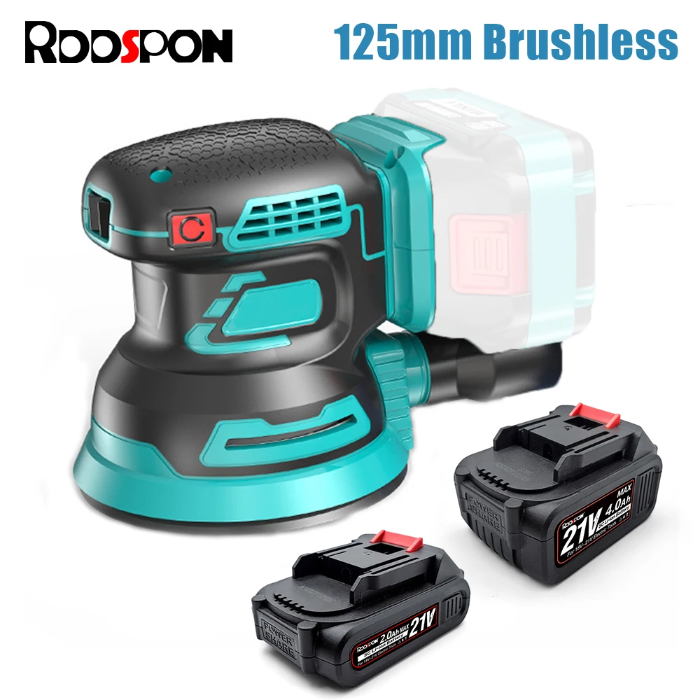 

125mm Brushless Electric Sander Random Orbital Wood Grinder Polishing Grinding Sanding Machine 3 Speed for Makita Battery