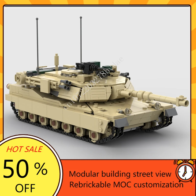 1170 Uds. MOC WW2 serie militar leopardo 2A5 destructor modelo de coche blindado rompecabezas personalizados DIY montaje juguetes de Navidad para niños regalo