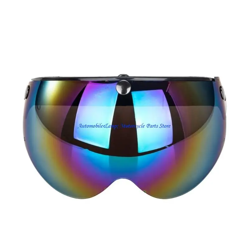 

H7BD Модернизированный шлем PeakShield с открытым лицом Ретро Мотоциклетный шлем Защита от солнца Простая установка Запчасти для