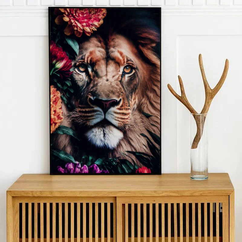 5D Diamond Painting Flower Animal Lion Fox Flamingo Cat Home Decoration Full Square&Round Diamond mosaic embroidery Cross stitch
