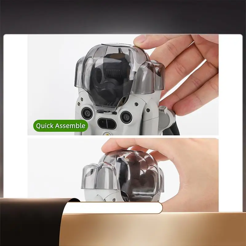 

SUNNYLIFE 1 PCS Lens Cover Gimbal Integrated Quick-Release Protective Cover Transparent-Gray Plastic For DJI Mini 4 Pro-N35R
