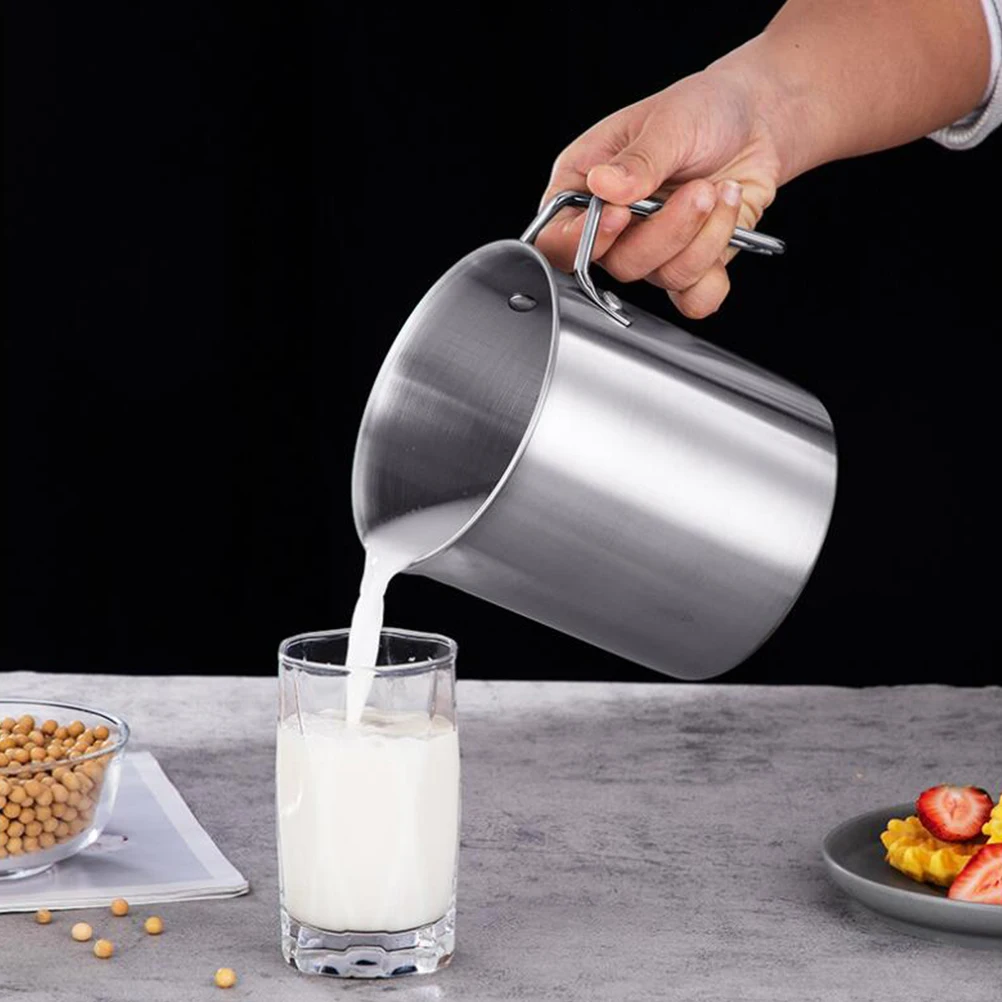 

Stainless Steel Oil Strainer Pot Filter Cup Kitchen Grease Container Fine Mesh Soybean Milk Storage Silver Cooking Tool