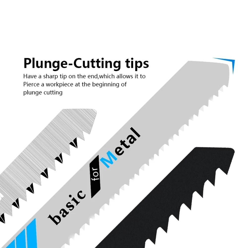 10pcs/set Jig Saw Blade T-Shank Jigsaw For Wood Metal Cutting Tool HCS Steel Saw Blade Woodworking Tool